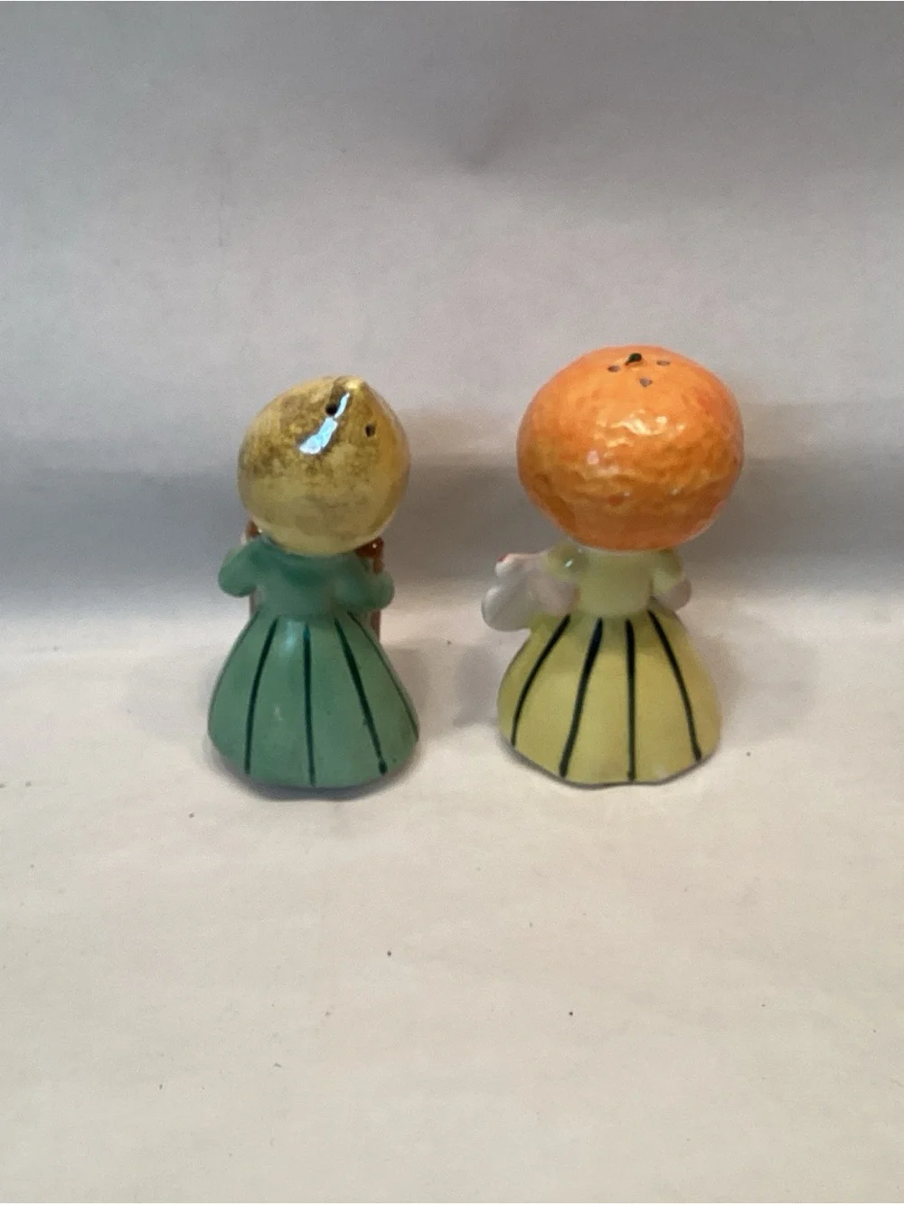 Vintage Anthropomorphic Orange & Lemon Salt & Pepper NEW OS Napco Japan 50s